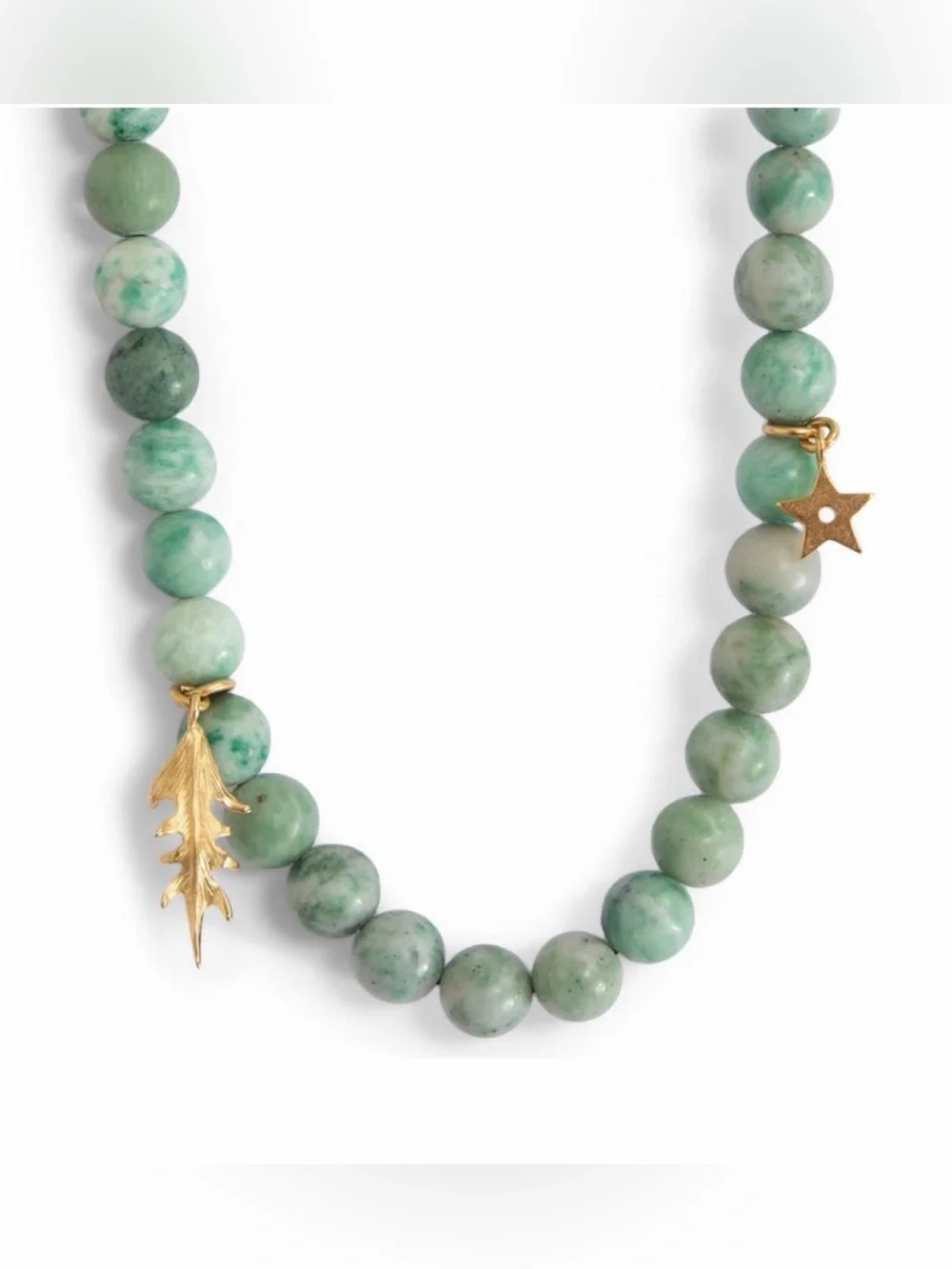 Christian Dior green Diorgarden Jasper Beads Wrap Bracelet / Choker Necklace